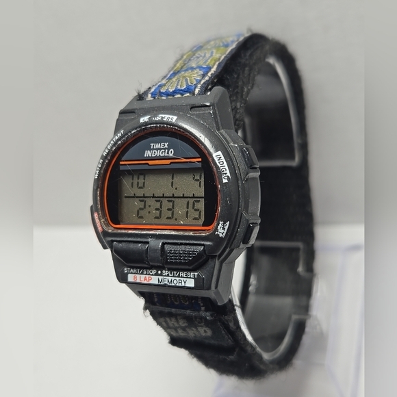 1994 Vintage Timex Ironman Triathlon 8 Lap 50M Chronograph Alarm New Battery - Picture 2 of 9